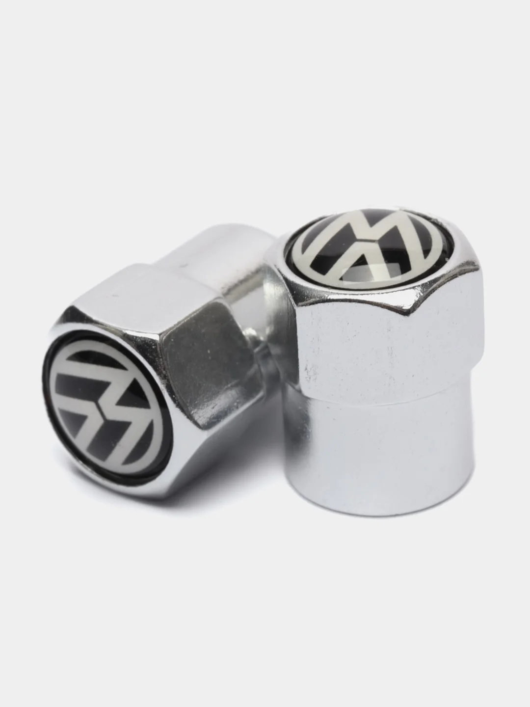 Серебряный колпачки для колес, на ниппель авто, с логотипом Volkswagen, 4 штуки