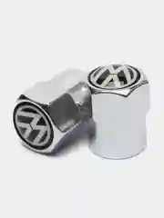 Серебряный колпачки для колес, на ниппель авто, с логотипом Volkswagen, 4 штуки
