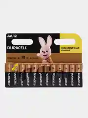Алкалиновые батарейки duracell пальчиковые / мизинчиковые 12 штук