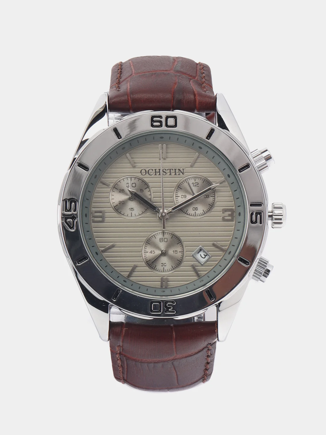 Коричневый мужские наручные часы Ochstin 6113B с хронографом в подарочной упаковке