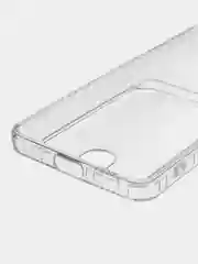 Прозрачный чехол для Samsung Galaxy S21+ / S21 Plus, Самсунг С21+ прозрачный с карманом для карты