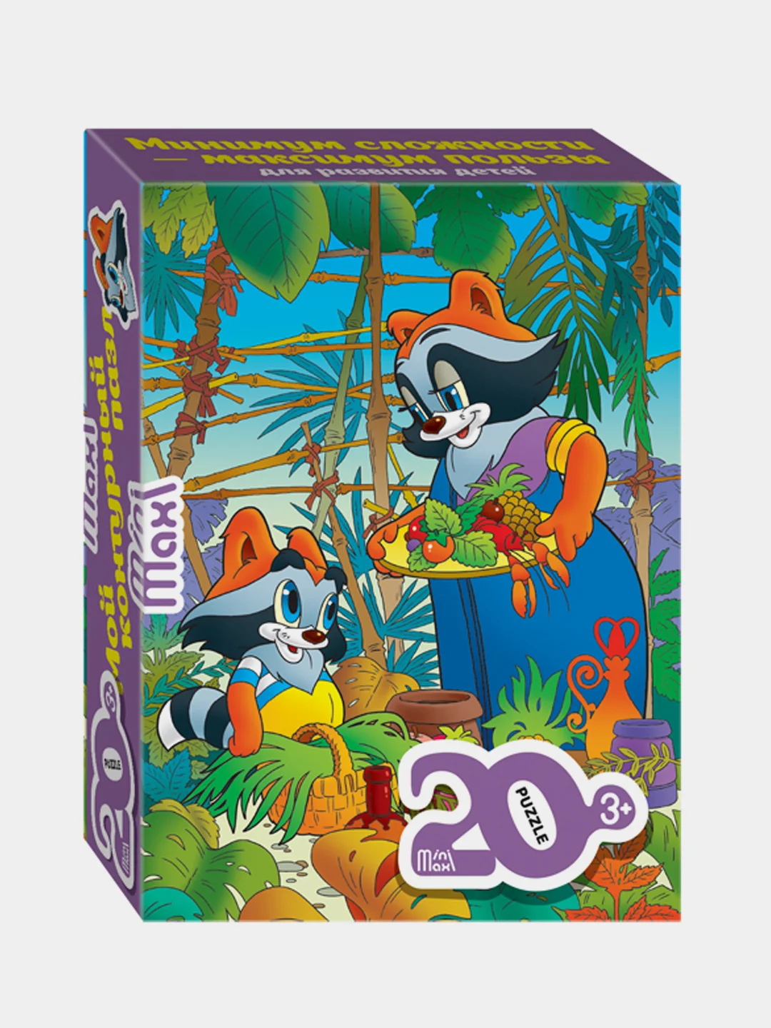 Мозаика "puzzle" 20 "Крошка Енот" (Mini-maxi)
