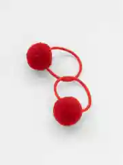 Фуксия детские резинки для волос Balls, с шариками, красивые резинки для девочек, 2 штуки