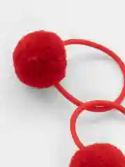 Фуксия детские резинки для волос Balls, с шариками, красивые резинки для девочек, 2 штуки