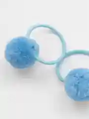 Голубой детские резинки для волос Balls, с шариками, красивые резинки для девочек, 2 штуки