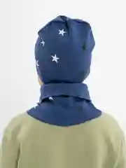 Синий шапка со снудом