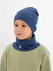 Синий шапка со снудом