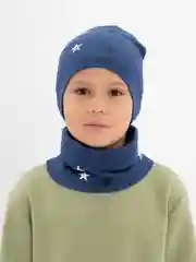 Синий шапка со снудом
