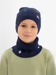 Темно-синий шапка со снудом