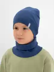 Синий шапка со снудом