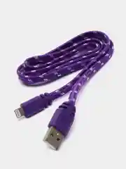 Пурпурный кабель Lightning, в оплетке