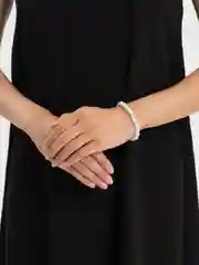 Белый браслет, из искусственного жемчуга