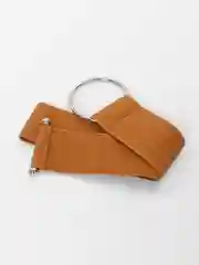 Красный пояс с круглой металлической пряжкой, эластичный ремень