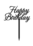 Топпер #Т49 "Happy Birthday", из акрила для украшения торта