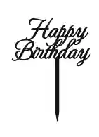 Топпер #Т49 "Happy Birthday", из акрила для украшения торта