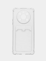 Чехол для Honor X9 / X30 5G (Хонор Х9 / Х30 5Джи) прозрачный, с карманом для карты