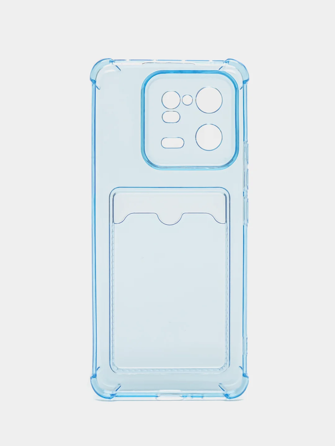 Прозрачный силиконовый чехол для Xiaomi 13 Pro (Сяоми 13 Про), с карманом для карт, прозрачный