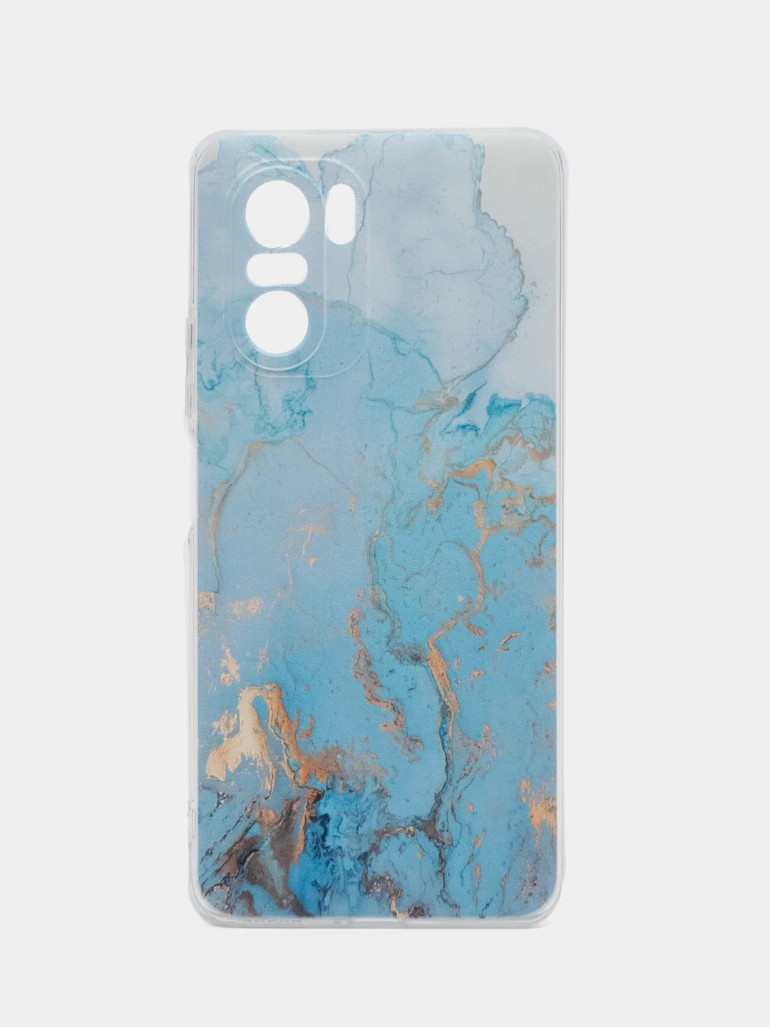 Светло-синий чехол на Xiaomi Poco F3/Redmi K40/Mi 11i / Сяоми Поко Ф3/Редми K40/Ми 11i с рисунком
