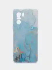 Светло-синий чехол на Xiaomi Poco F3/Redmi K40/Mi 11i / Сяоми Поко Ф3/Редми K40/Ми 11i с рисунком
