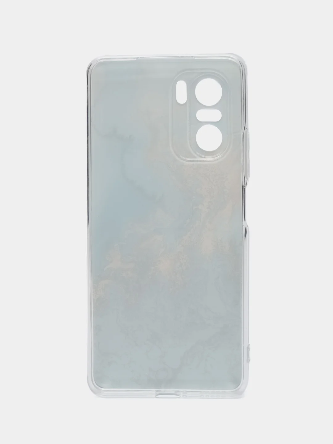 Голубой чехол на Xiaomi Poco F3/Redmi K40/Mi 11i / Сяоми Поко Ф3/Редми K40/Ми 11i с рисунком