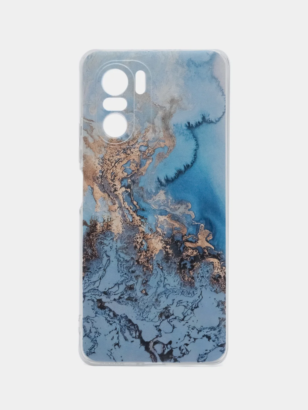 Голубой чехол на Xiaomi Poco F3/Redmi K40/Mi 11i / Сяоми Поко Ф3/Редми K40/Ми 11i с рисунком