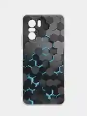 Бирюзовый чехол на Xiaomi Poco F3/Redmi K40/Mi 11i / Сяоми Поко Ф3/Редми K40/Ми 11i с рисунком