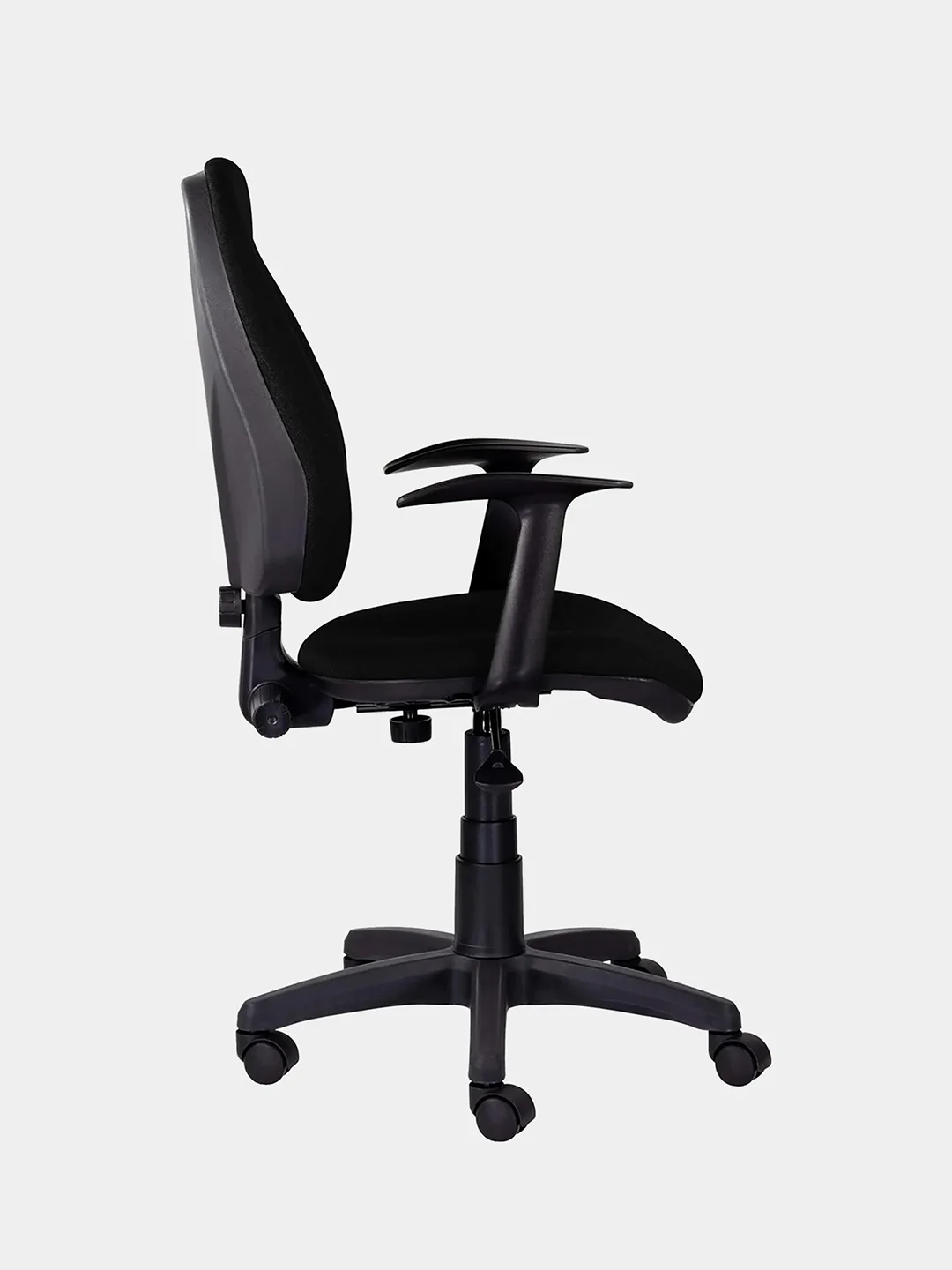 Кресло Brabix Comfort MG-321, регулируемая эргономичная спинка, ткань, черное С-11, 532556