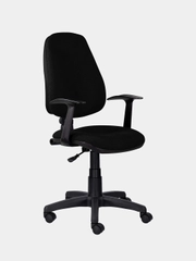 Кресло Brabix Comfort MG-321, регулируемая эргономичная спинка, ткань, черное С-11, 532556