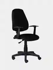Кресло Brabix Comfort MG-321, регулируемая эргономичная спинка, ткань, черное С-11, 532556