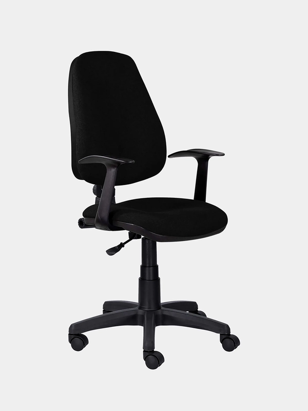 Кресло Brabix Comfort MG-321, регулируемая эргономичная спинка, ткань, черное С-11, 532556