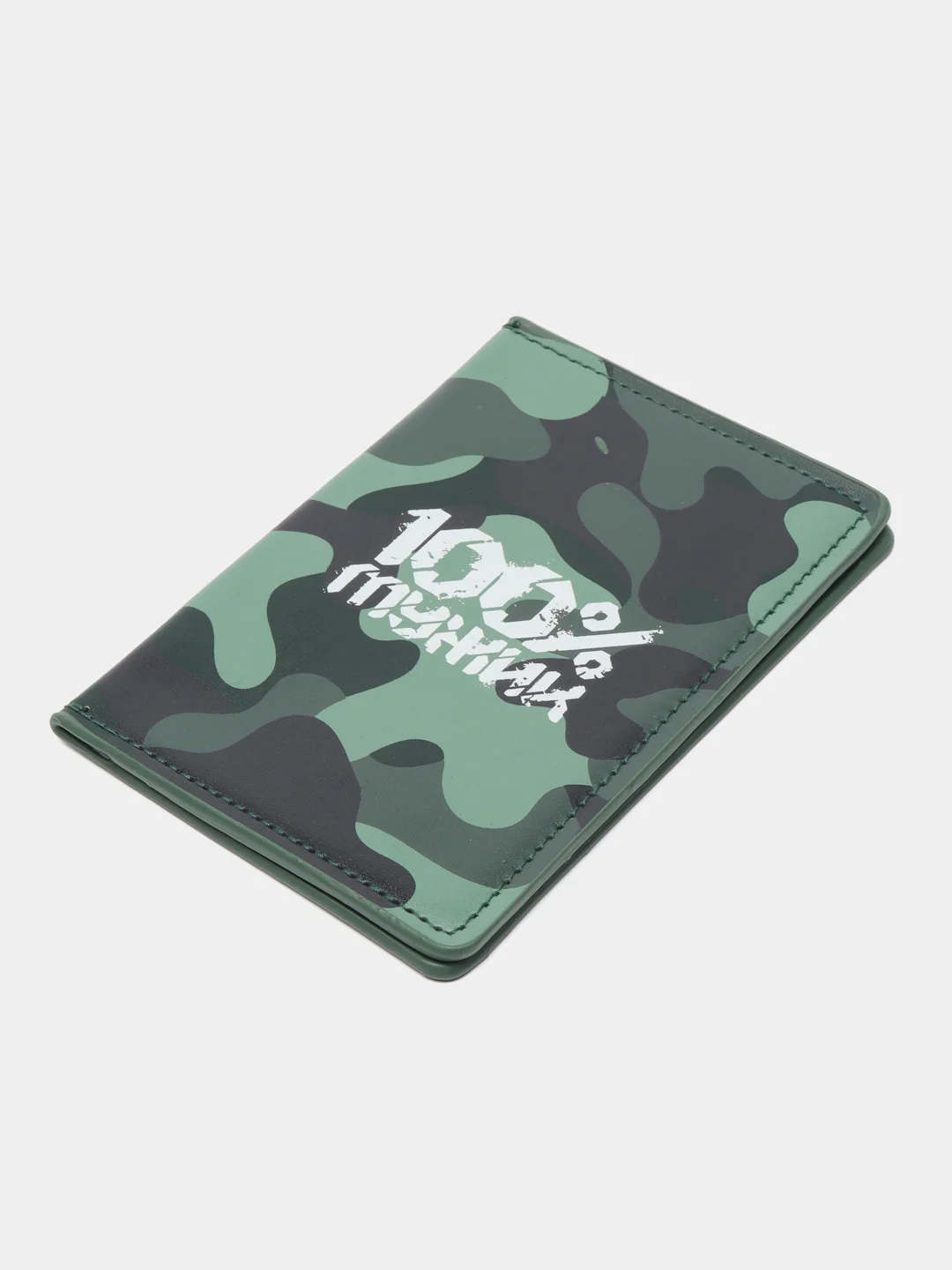 Обложка для паспорта с доп. карманом внутри "100% мужик", искусственная кожа