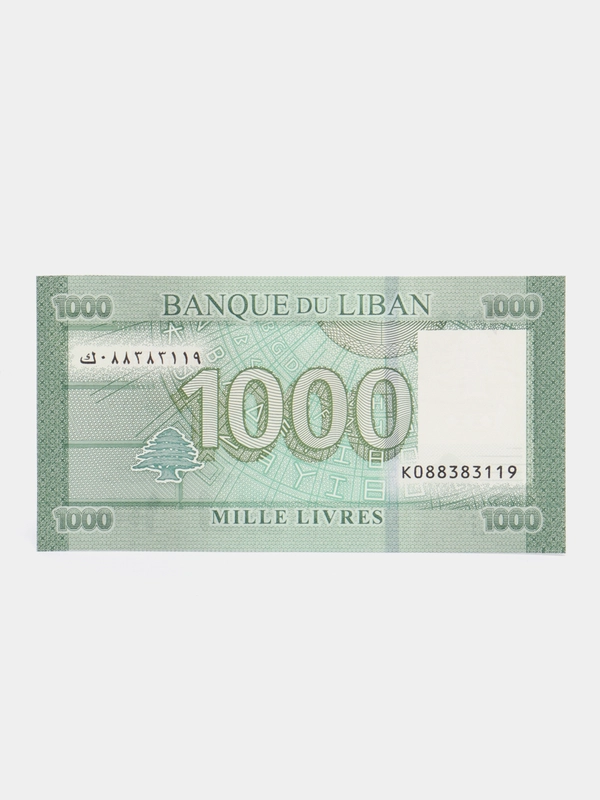 Иностранная банкнота (купюра) Ливан 1000 Ливров 2016 года UNC пресс