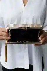 Бежевый клатч женский, сумка на плечо
