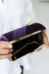 Фиолетовый клатч женский, сумка на плечо