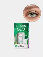 Зеленый цветные контактные линзы ILLUSION GEO Nature 8,6/ 14,2/ от -0,5D до -6,0D