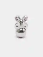 Зеленый микросерьга ( пирсинг ) "Silver" со стержнем из нержавеющей стали
