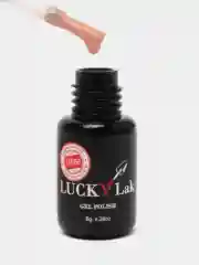 Гель лак для ногтей Luckylak Coler 19 8g, нюдовый бежевый френч для маникюра и педикюра