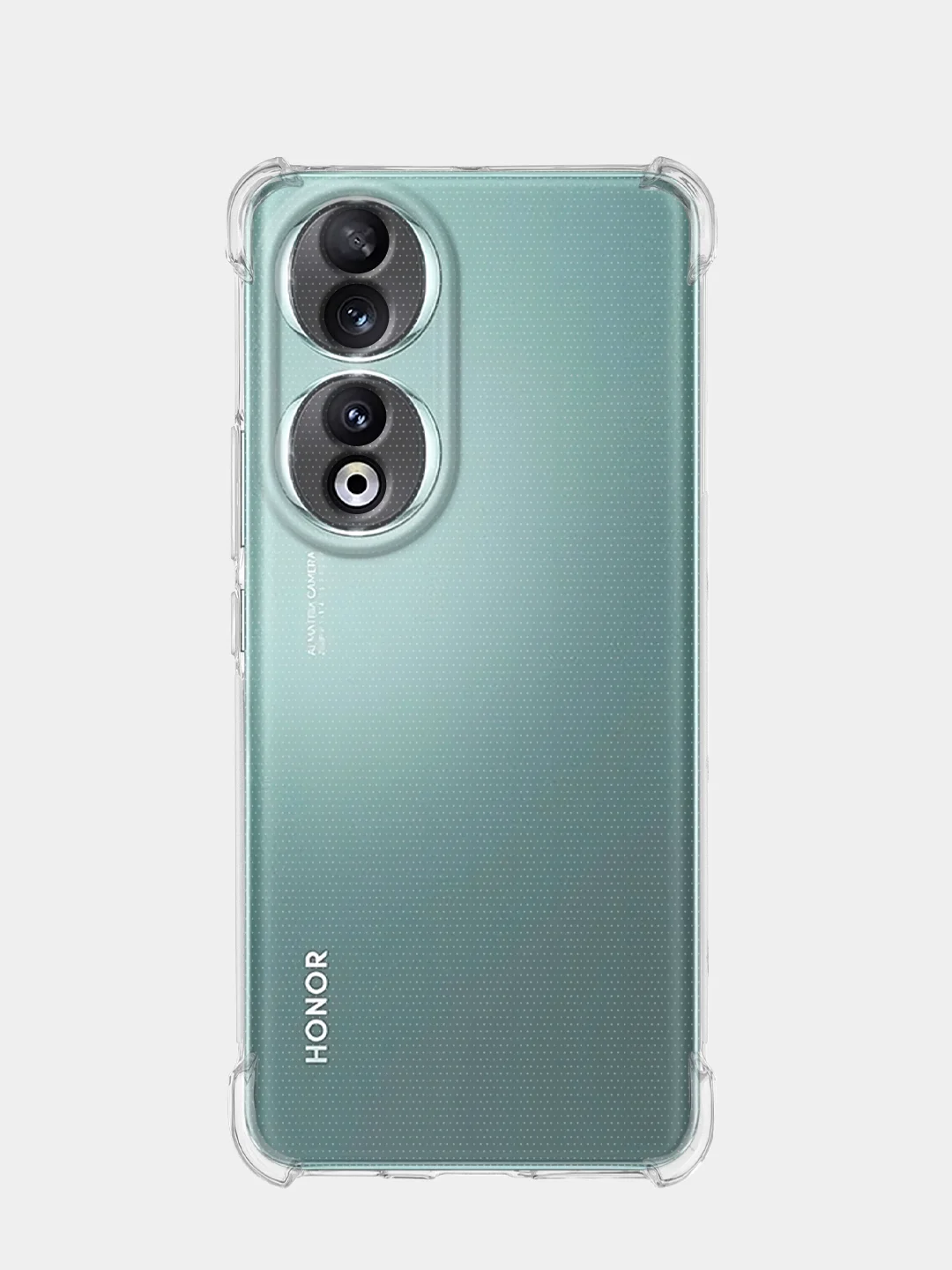 Прозрачный противоударный чехол Broscorp для Honor 90 силиконовый, с усиленными углами