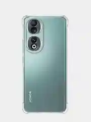 Прозрачный противоударный чехол Broscorp для Honor 90 силиконовый, с усиленными углами
