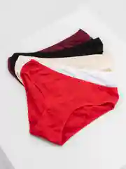Бордовый трусы женские хлопок набор
