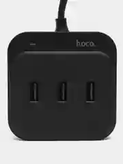 Черный переходник 4 в 1 hoco HB31, USB HUB 4 ПОРТА, 1.2 м, концентратор ЧЕТЫРЕ В ОДНОМ
