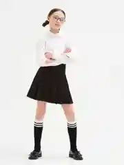 Серый юбка для девочки SMENA в складку на кокетке