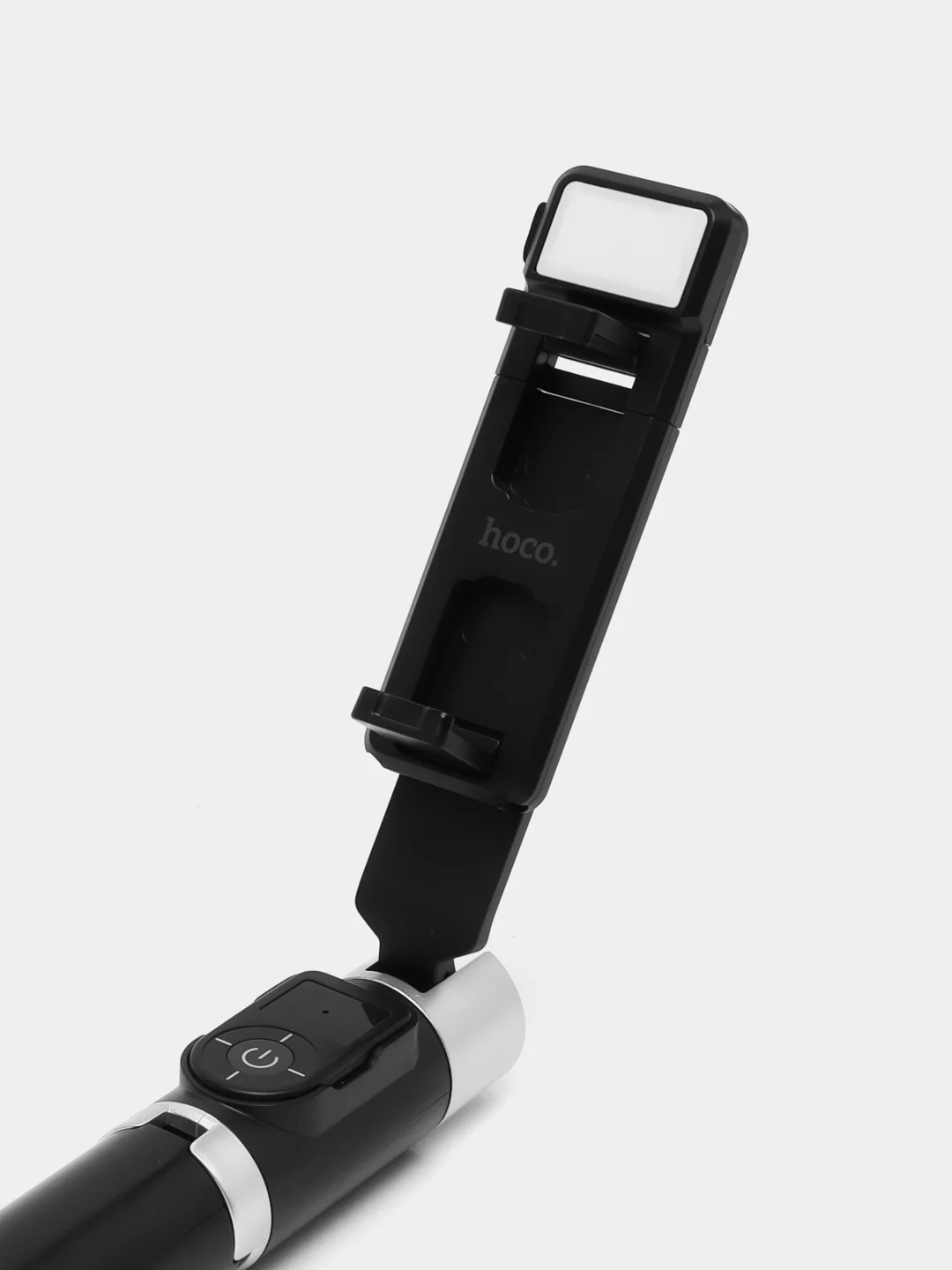 Черный селфи-палка трипод с подсветкой hoco K16 для телефона, пульт Bluetooth