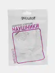Белый наушники вакуумные, микрофон, 106 дБ, 16 Ом, 3.5 мм, 1 м