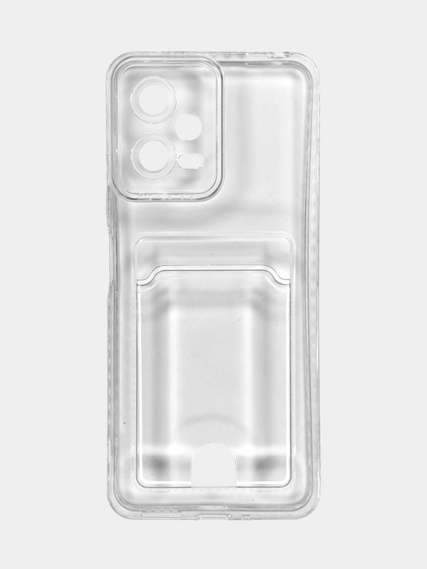 Чехол для Xiaomi Poco X5 / Сяоми Поко Х5 прозрачный, с карманом для карты