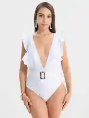 Белый купальник женский слитный