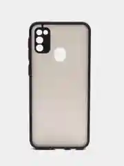 Хром samsung Galaxy M21 / M30s, Галакси М21, М30с чехол матовый силиконовый с цветными кнопками