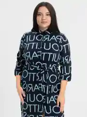 Бирюзовый халат-рубашка Lilians, женский, с поясом