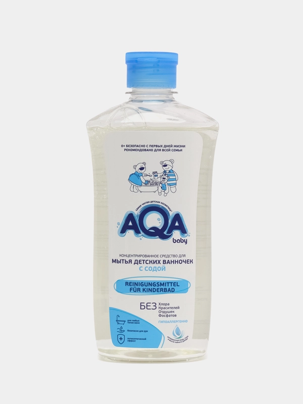 AQA baby концентрированное средство для мытья детских ванночек, с содой, 500 мл