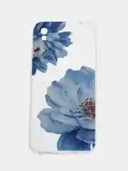 Лазурный силиконовый чехол на Xiaomi Redmi 9A / Сяоми Редми 9А прозрачный с рисунком, защита камеры